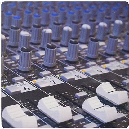 3dRose 8 x 8 x 0.25 Inches Audio Mixer Board Mixing Engineer Knobs Slider Buttons Studio Recording Mouse Pad (mp_155066_1)