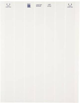 BRADY 1" Width x 0.375" Height, B-707 Rough Surface Polyester, Matte Finish White Lasertab Laser Printable Label (Pack of 10000)