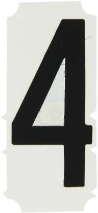 BRADY 6500-4, Quik-Align Labels, 3" Height, Black, Legend "4" (10 per Package)