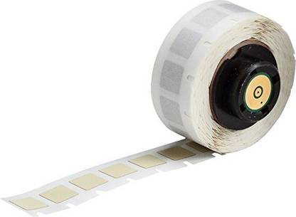 BRADY PTL-3-724 Label, High Temperature Polyimide, 0.375" W x 0.375" H (9.530 mm W x 9.530 mm H), 500/Roll, Amber (Pack of 500)