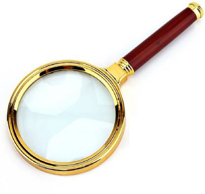 Protos Hand Held Wooden 70 mm Magnifying Lens Glass 10x Magnifier