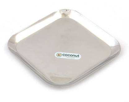 COCONUT Stainless Steel Square Plate Diameter - 25.5 CM Dinner Plate