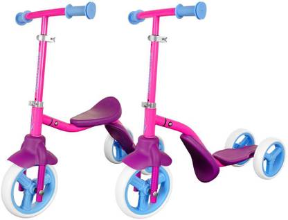 Swagtron K2 Toddler 3 Wheel Scooter & Ride-On Balance Trike 2-in-1 Adjustable & Transforms In Seconds Kids Scooter