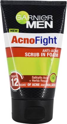 GARNIER Men AcnoFight Anti-Acne Scrub in Foam - 100ml Scrub