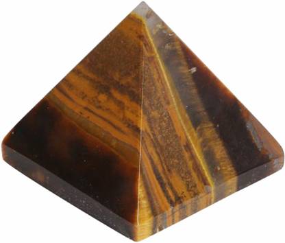 estore tiger eye stone pyramid approx 10-20 gm, for remove depression and bring positive energy Decorative Showpiece  -  2.5 cm
