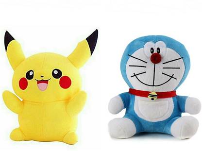 soniya enterprises Doraemon-24cm and pikachu  - 28 cm