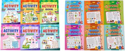 Activity Boosk Set Of 6 And Word Search Books Set Of 6