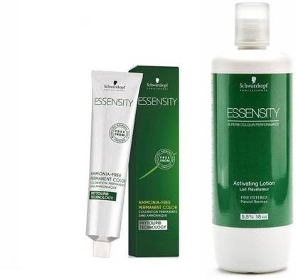 Schwarzkopf Essensity Ammonia Free 1-0 Black Svart Sort 60 mL + Essensity Oil Developer 1000 mL