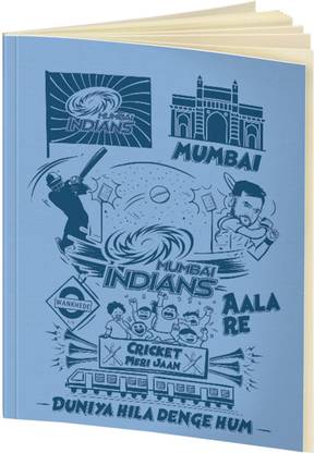 Mumbai Indians IPL A5 Notebook Single Rule 50 Pages