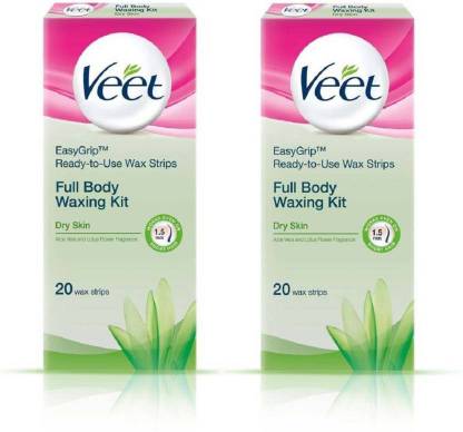 Veet Full Body Waxing Kit Dry (Pack of 2) Cream