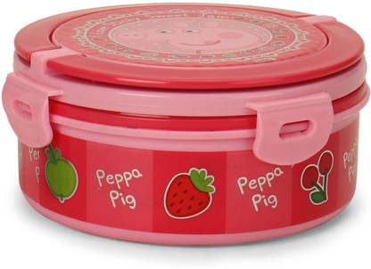 Peppa Pig Pink Round Lunch Box 1 Containers Lunch Box