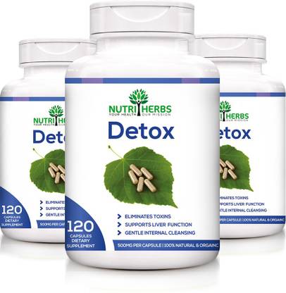 Nutriherbs Detox with Goodness of Amla, Turmeric, Giloy, & Manjistha for Body Cleanser
