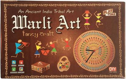 Play Time Warli Art Game for kids, Craft kits, Do it yourself, Drawing Painting kit Paint and color, DIY Activity game Worli art