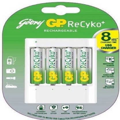 TechWiz GODREJ GP 2100mAH SERIES 4 AA BATTERIES WITH CHARGER USB MODEL  Camera Battery Charger