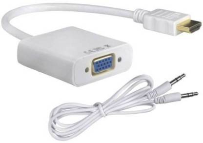 microware HDMI Cable 0.5 m VGA to HDMI Cable