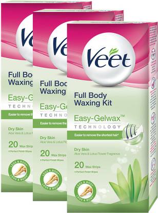 Veet Dry Skin Full Body Waxing Kit Strips