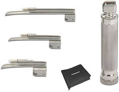 NET Miller Laryngoscope Set (With Handle) 3 S.S. Blades Size 0,1&2 Otoscope