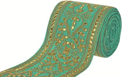 Aditya Laces Broad Gota Pure Silk Saree Falls