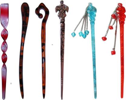 YUPUU Combo of Multi Color Juda Sticks Bun Stick