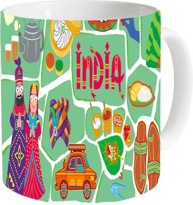 Amatya COFE-PRTD-MUG 005 Ceramic Coffee Mug