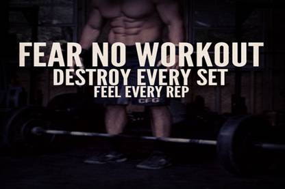 AOHP0079 Fear No Workout Poster Paper Print