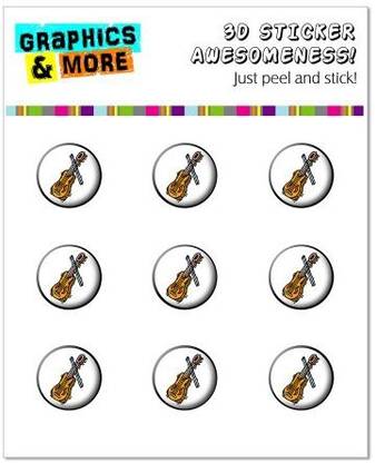 Generic Graphics and More Violin Home Button Stickers Fits Apple iPhone 4/4S/5/5C/5S, iPad, iPod Touch - Non-Retail Packaging - Clear