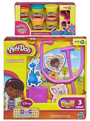 PLAY-DOH - Doctor Kit Featuring Doc Mcstuffins + - Sparkle Compound Bundle
