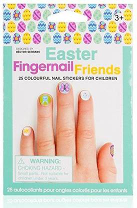 Wrapables Fingernail Friends Easter Nail Stickers Nail Art For Children (50 Count)