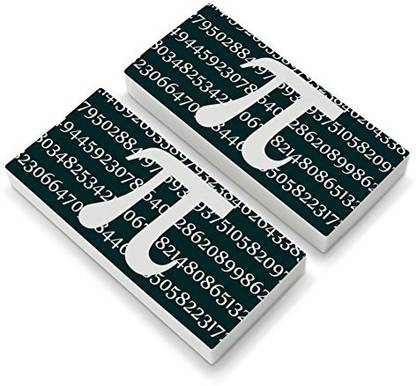 Generic Pi Math Geek Nerd 3.14 Eraser Set of 2