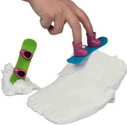Generic Floof Modeling Clay - Reusable Indoor Snow - Build Your Own Snowboarding Park with 2 included Snowboards