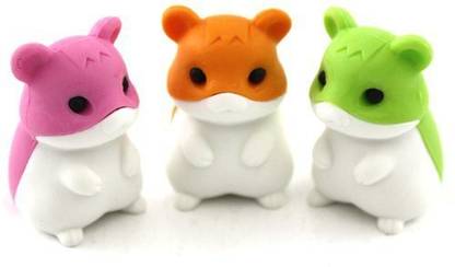 Generic Iwako Japanese Erasers - 3 Colours Hamsters (3 pieces)