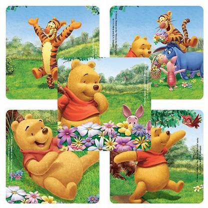 Smilemakers Disney Playful Winnie The Pooh Stickers - Party Favors - 100 Per Pack