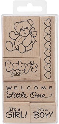 Stampendous Rubber Stamp Baby Wood Set