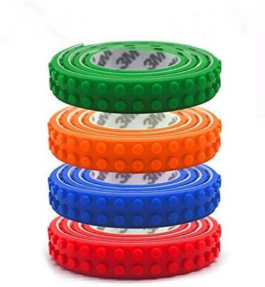 Generic KENGEL Block Tape for Lego Bricks Self Adhesive Baseplate Strips for Kids, Non-toxic Cuttable Reusable, Compatible with Major Br