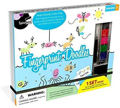 Spice Box box Fingerprint Doodles Art Kit