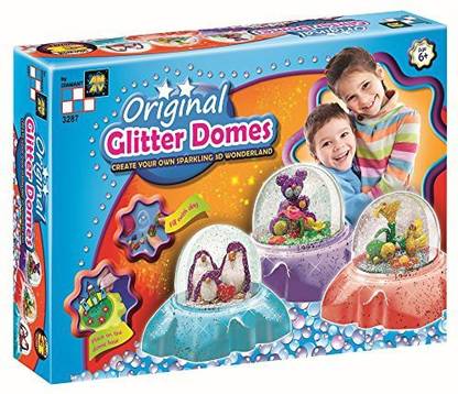 AMAV Toys Glitter Domes Kit For Kids - Diy Make Your Own Sparkling 3D Wonderland Decorative For Your Room