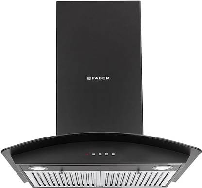 FABER HOOD FEEL 3D T2S2 BK LTW 60 (with free cuttlery Set from Giftipedia) Wall Mounted Black 1095 CMH Chimney