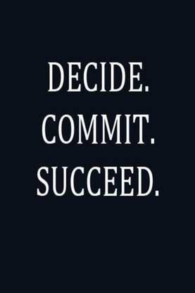 AOVP0453 Decide Commit Succeed Motivational Poster Gym Workout Paper Print