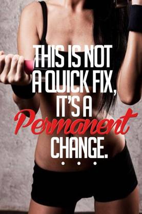 AOVP0652 This Is Not A Quick Fix It's A Permanent Change Motivational Poster Gym Workout Paper Print