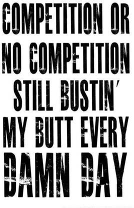 AOVP0420 Competition Or No Competition Motivational Poster Gym Workout Paper Print