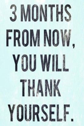 AOVP0136 Fitness Three 3 Months From Now You Will Thank Yourself Motivational Poster Gym Workout Paper Print
