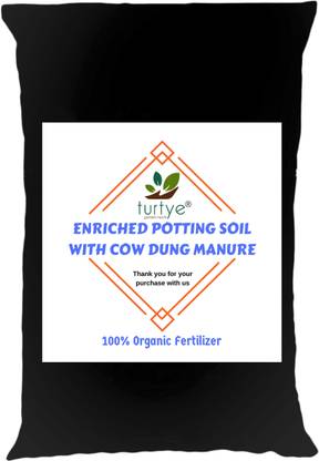 Turtye Cow Dung Manure blended Enriched Potting Soil for Gardening Plants (5kg) Manure