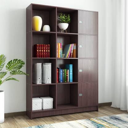 WOODNESS Venice Engineered Wood Semi-Open Book Shelf