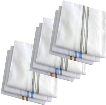Ishaya Stores White SW Formal Handkerchief Pack Of 9 ["White"] Handkerchief