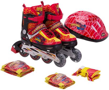 MARVEL Spider Man Inline Skate Combo Set (Red) In-line Skates - Size 13-2.5 UK