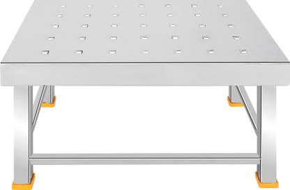 Priya Stainless Steel Kitchen Stool (Patla) (L-13.5inch* W-9inch* H-7inch) Stainless Steel Kitchen Trolley