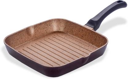 Sumeet Granite Finish NonStick Aluminium Grill Pan - BIG Size, PEach Color Grill Pan 25 cm diameter 1.75 L capacity