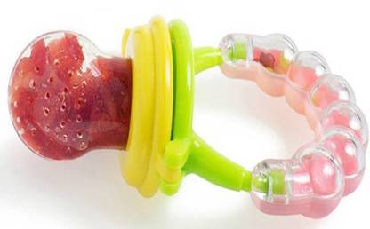 Anzal Fresh Fruit Vegetables Food Nibbler Cum Rattle Teether Rattle teether Rattle