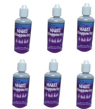TECHNOCHITRA Magic Disappearing Ink Set of 6 Pieces Magic Trick Prank Magic Trick Prank BottleS Gag Toy