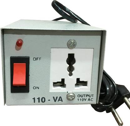 TRP Traders 220V to 110V AC Step-Down Voltage Converter 100W Transformer Base 1  Socket Extension Boards